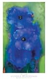 Blue Garden by Victoria Montesinos. Art Print Poster FRAME IT.. 24.5 inches width by 40 inches height. Highest Quality Art Poster Print
