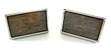 Football Stadium Cufflinks made from Lambeau Field Seat Wood