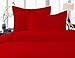 Crescent Pure Cotton Red Tailored Comfy Easy Care Pillow Sham Standard (red)