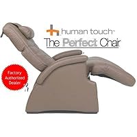 The Human Touch Power Electric Perfect Chair Recliner - PC85 / PC-085 Motor Recline Cashew Bonded Leather Pads - Interactive Health Zero Anti Gravity Chair