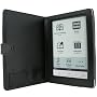 iGadgitz Black Genunine Leather Book Style Case Cover for Sony Portable Digital Book eReader PRS-600 Series Touch Edition
