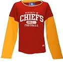 Kansas City Chiefs Girl's 7-16 Layered Crewneck Long Sleeve Tee