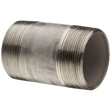 Stainless Steel 316/316L Pipe Fitting, Nipple, Schedule 40, Seamless, NPT Male