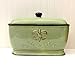 Tuscany Fleur De Lis Bread Box/Toast Jar Color: Green