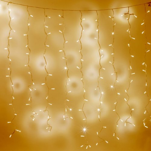 192er LED Lichtervorhang warmweiß,