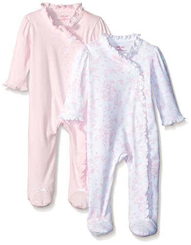 Little Me Baby Girls' Sweet Lovebirds 2 Pack Footie One-Piece Sleeper