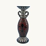 12-1/2 Red Fleur De Candle Holder