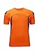 Men's Sport Athletic Active Moisture-wicking Short-sleeve Crew T-shirt Orange X-Large