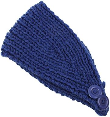 Sunko Handmade Women Ear Warmer Headwrap Double Color Headband Knit Flower Hairband