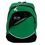 41Ql0B1ovmL. SL160  Augusta Sportswear Small Tri Color Backpack, Kelly Black White, One Size