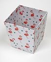 Flamingo Trash Stash - Laminated Trash Can