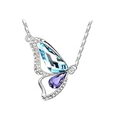 Le Premium Brechen Kokon Halskette mit Swarovski-Kristall-Elementen, Aquamarin u. Tansanit, inc. Le Premium Geschenkbox