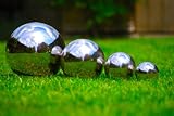 Set of Four Stainless Steel Sphere's 6.5, 9, 13 & 18cm