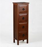 Privilege 24071 4 Drawer Accent Stand - Brown