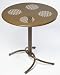 Alfresco Home Daisy Mesh 27-1/2-Inch Round Bistro Table, Cocoa Bean