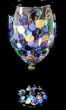 Grapes & Vines Design - Hand Painted - Grande Wine -16 oz.