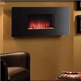 Classic Flame Zen Fire Wall Mount Electric Fireplace in Black