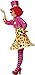 Smiffy's Women's Clown Lady Costume Hooped Dress Shirt Bow Tie Stripy Tights Hat