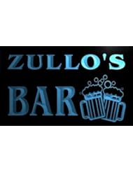 w013136-b ZULLO Name Home Bar Pub Beer Mugs Cheers Neon Light Sign