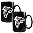 NFL Atlanta Falcons Two Piece Black Ceramic Mug Set - Primary Logo