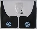 1 Pair Vw Mudflaps - VW Blue & White Front or Rear Fit Polo, Golf, Vento, Passat, Jetta