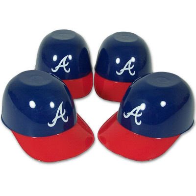 ATLANTA BRAVES MINI BATTING HELMET ICE CREAM SNACK BOWLS 4 PK