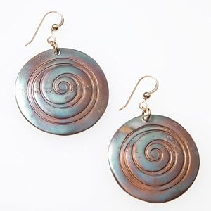 Spiral iridescent earrings