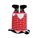 Plush Santa Chimney Hat Party Accessory (1 count) (1/Pkg)