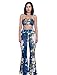 Sedrinuo Women's New 2 Piece Strapless Printed Pants Jumpsuit