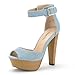 DREAM PAIRS SILVIA Women's Lace Pumps High Heels Peep Toe Ankle Strap Platform Casual Party Shoes
