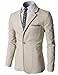 H2H Mens Fashion Basic Slim Fit Lightweight Long Sleeve Jacket Blazer