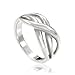 925 Sterling Silver Double Infinity Together Forever Ring - Nickel Free