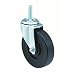 E.R. Wagner Stem Caster, Swivel, Polyolefin Wheel, Plain Bearing, 280 lbs Capacity, 5" Wheel Dia, 1-1/4" Wheel Width, 5-1/2" Mount Height, 7/16" Stem Dia, 1-1/2" Stem Height