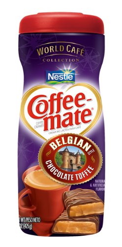 Coffee-Mate Belgian Chocolate Toffee Powdered Coffee Creamer, 15-Ounce Packages (Pack of 6)