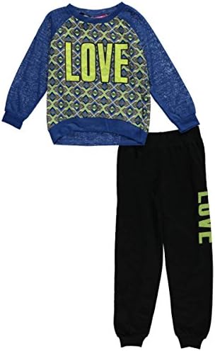 Girls Pink Big Girls' "Holographic" 2-Piece Outfit - royal blue, 14 - 16