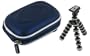 rooCASE 2n1 EVA Hard Shell (Dark Blue) Case with Memory Foam and Premium Tripod for Panasonic Lumix DMC-ZR3 Digital Camera Black