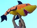 GIANT 46" SOFT STUFFED DOLPHIN - BIG HUGE ENORMOUS STUFFED ANIMAL PLUSH TOY - ALMOST 4 FEET LONG AND SQUEEZABLY SOFT - AMERICAN MADE IN THE USA AMERICA