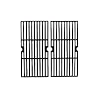 Music City Metals 65022 Gloss Cast Iron Cooking Grid Replacement for Gas Grill Model Charbroil 463250210, Set of 2