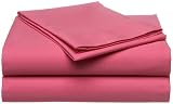 Tommy Hilfiger 200-Thread-Count Solid Twin Sheet Set, Petal Pink