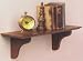 Traditional Wood Shelf with Brackets Dark Caramel Finish