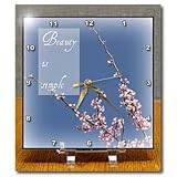 Beauty is Simple Zen Floral Flowers Inspirational Quotes - 6x6 Desk Clock