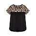 FUNOC Lady Women Leopard Printing Chiffon Casual Tops T Shirt Blouse