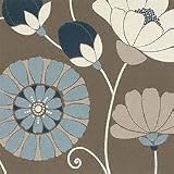 Eurographics DES1002 Design Show, Chocolate Retro Floral 50 x 50 cm, Hochwertiger Kunstdruck