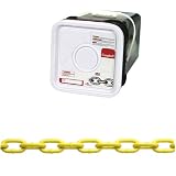 Campbell PD0143426 System 3 Grade 30 Low Carbon Steel Proof Coil Chain in Square Pail, Yellow Polycoated, 1/4