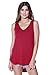 Alexander + David Womens Casual Loose Knit V-Neck Tank Top with Uneven Hem Hi-Lo Bottom