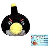 Angry Birds Black Bird Fuzzy Feather Pencil Topper