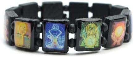 Metaphysical Manifestation Prayer Black Wood Stretch Bracelet