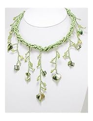 Lawn Green Dyed Mother of Pearl Necklace