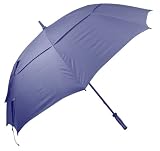 Lightweight Double Canopy Golf Umbrella - plain navy blue