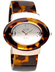 Eton Ladies Brown Tortoise Shell Resin Bangle Watch 2871-1